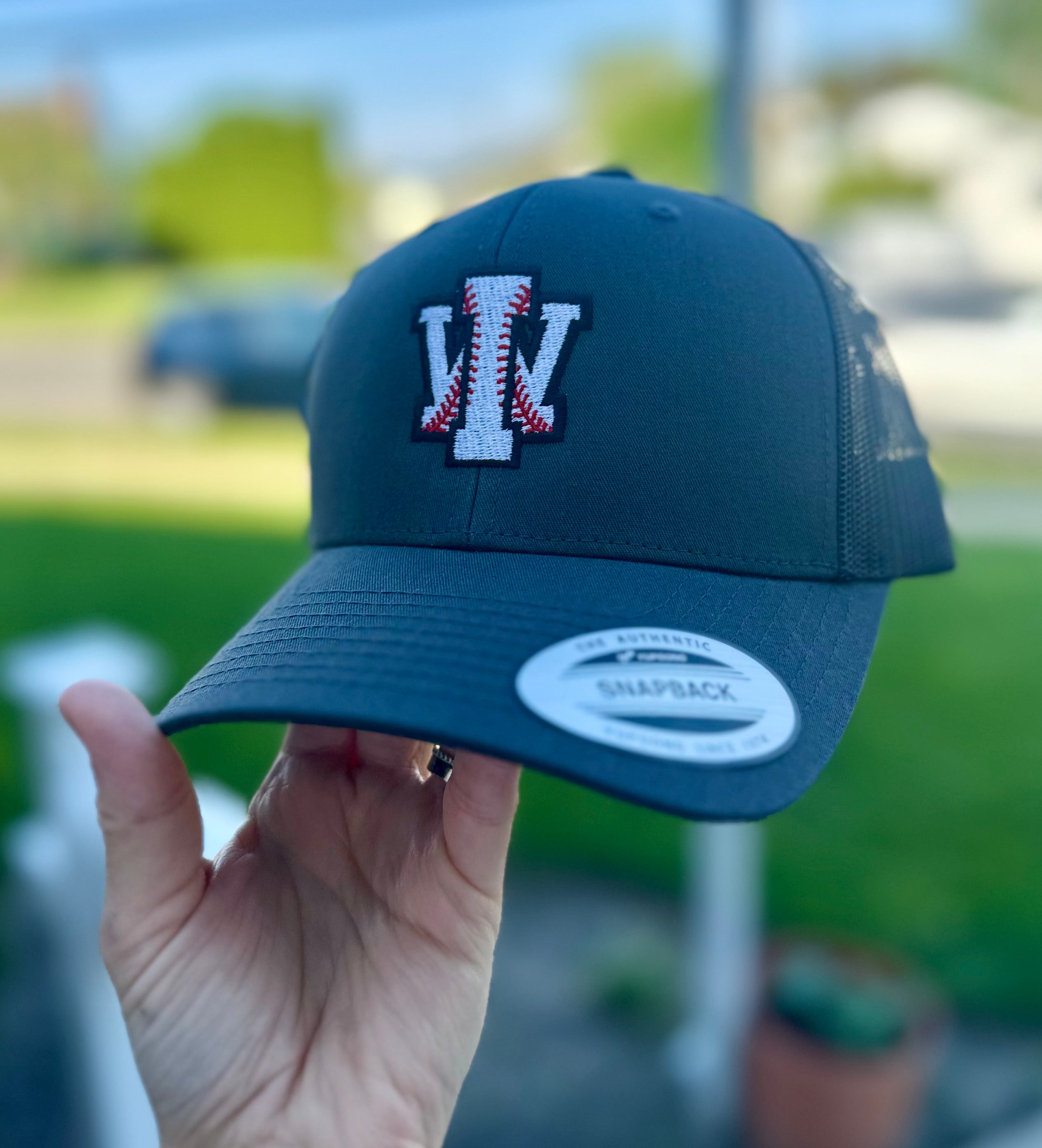 Snapback WI baseball trucker hat